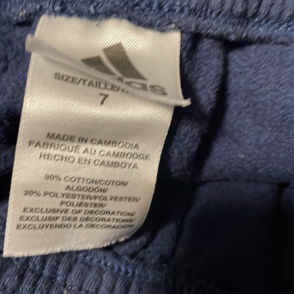 boys adidas 3 striped jogger size 7 sweatpants - Picture 2 of 3